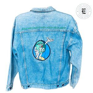 Vintage M&M’s World Las Vegas Oversized Denim Jacket (Medium)